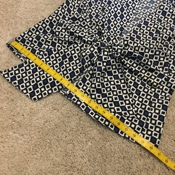 Ann Taylor Designer Ogee Print Tie Hem Dress Shirt - Picture 14 of 16